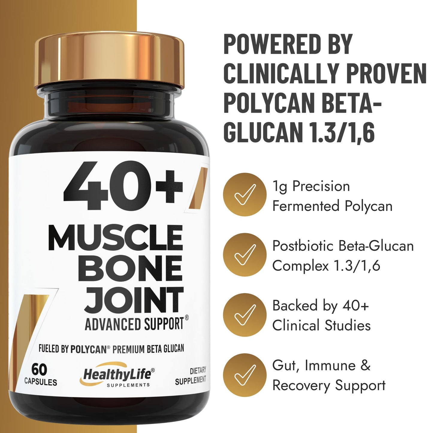 40+ MUSCLE BONE JOINT ADVANCED SUPPORT Muscle Bone Joint Support 60 Capsules