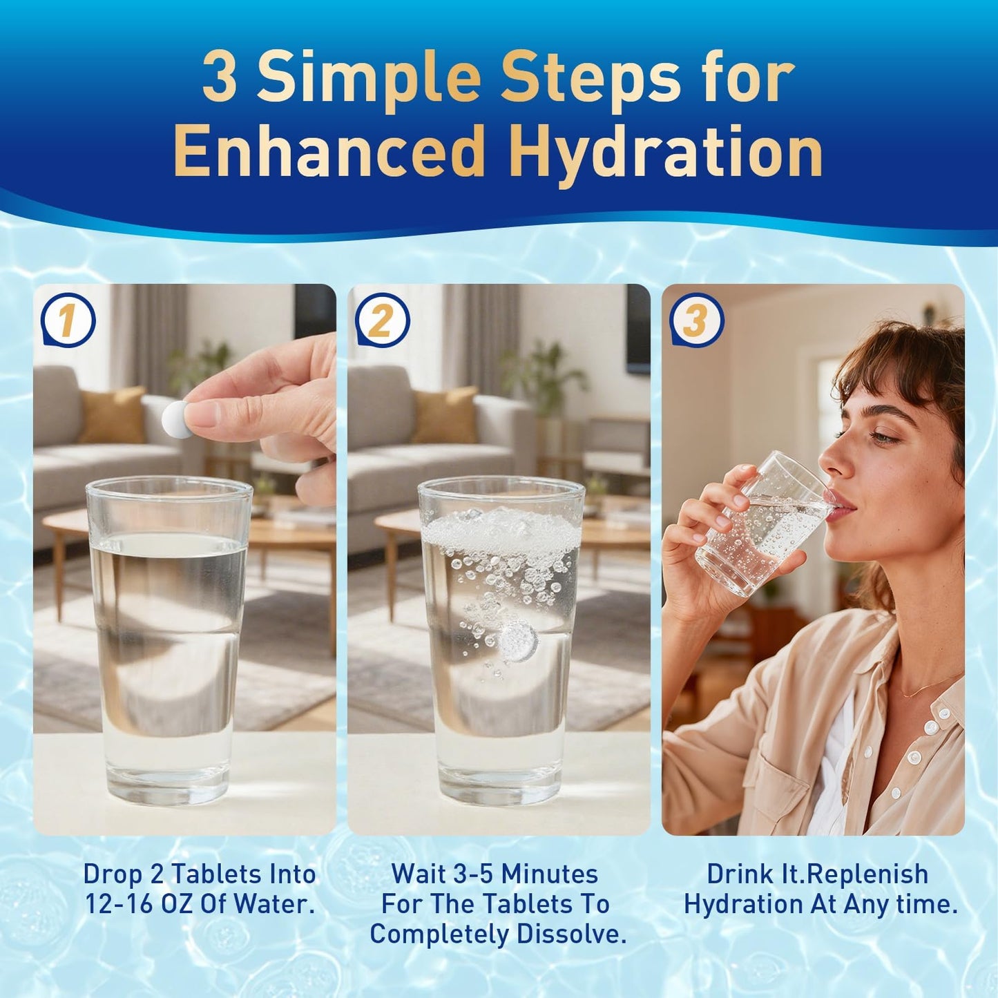RiRywony Health Hydrogen Water Tablets Gummy, 120 Count