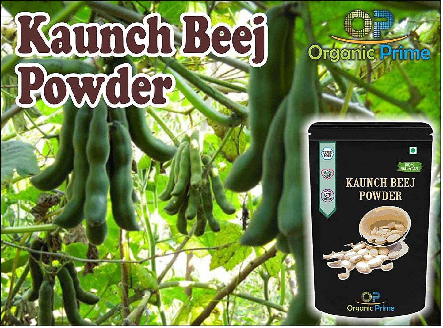 Metrol Organic Prime Kaunch Beej Powder, 3.5274 oz