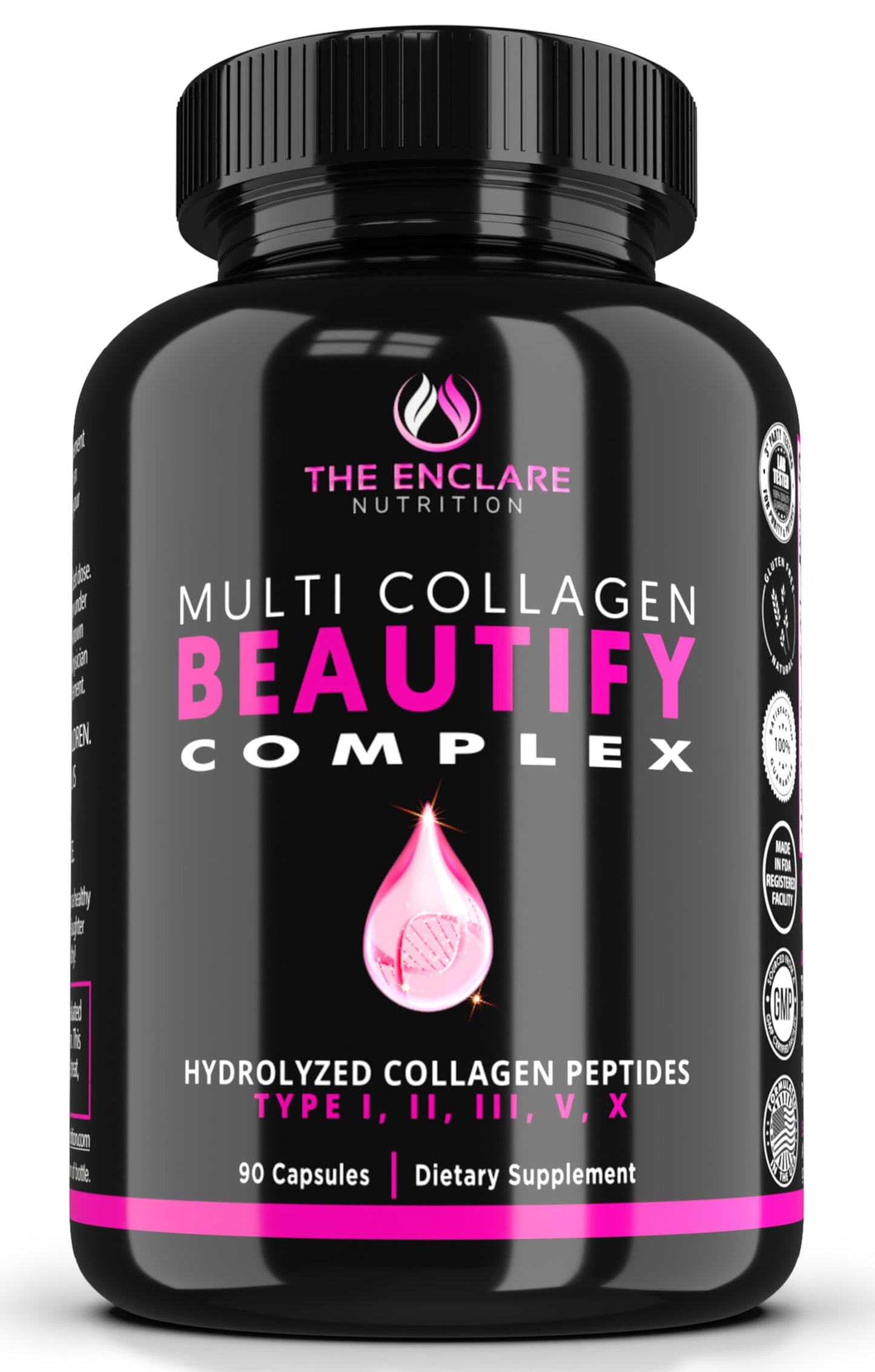 THE ENCLARE NUTRITION Beautify Multi Collagen Complex Capsules 90 Count