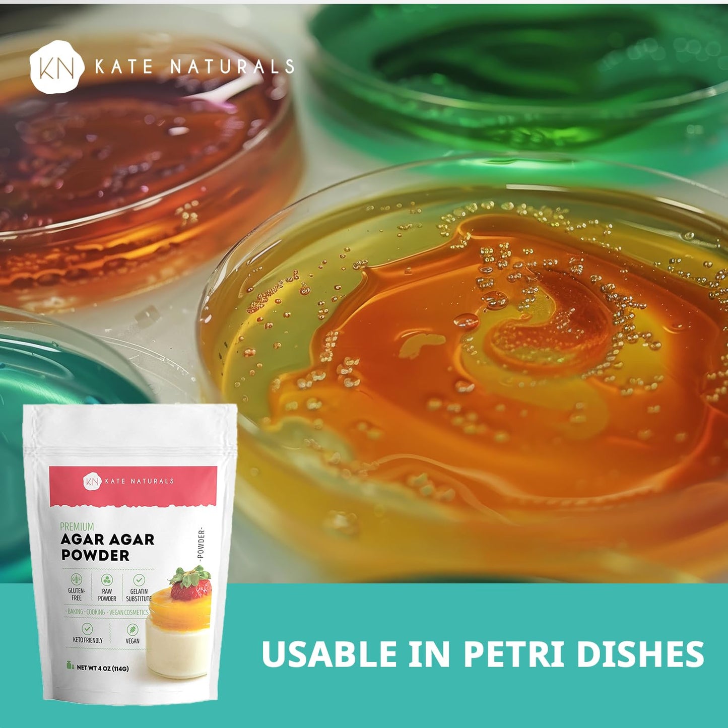 Kate Naturals Agar Agar Powder, 4 oz