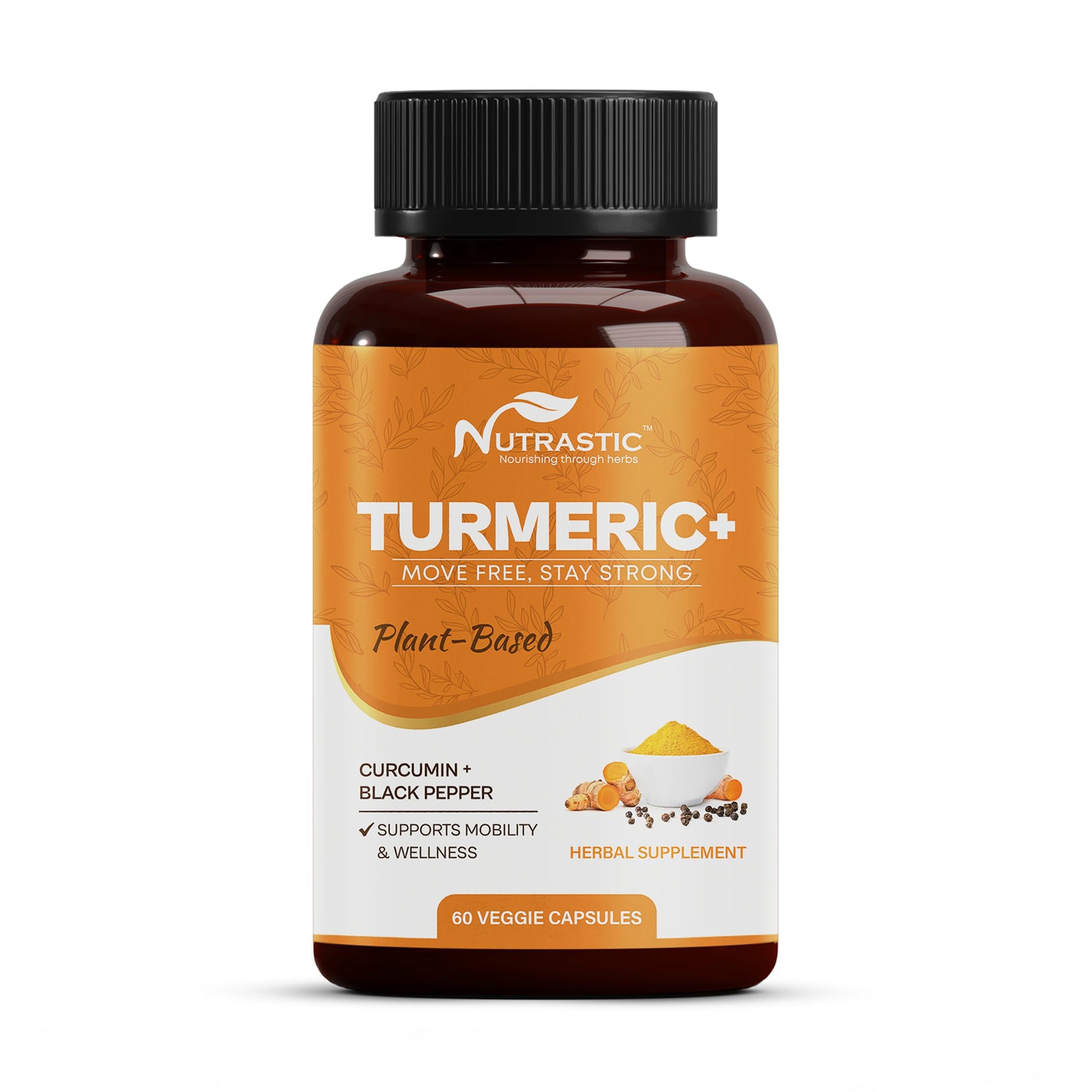 Nutrastic Turmeric Curcumin Supplement 400mg Capsule, 60 Count