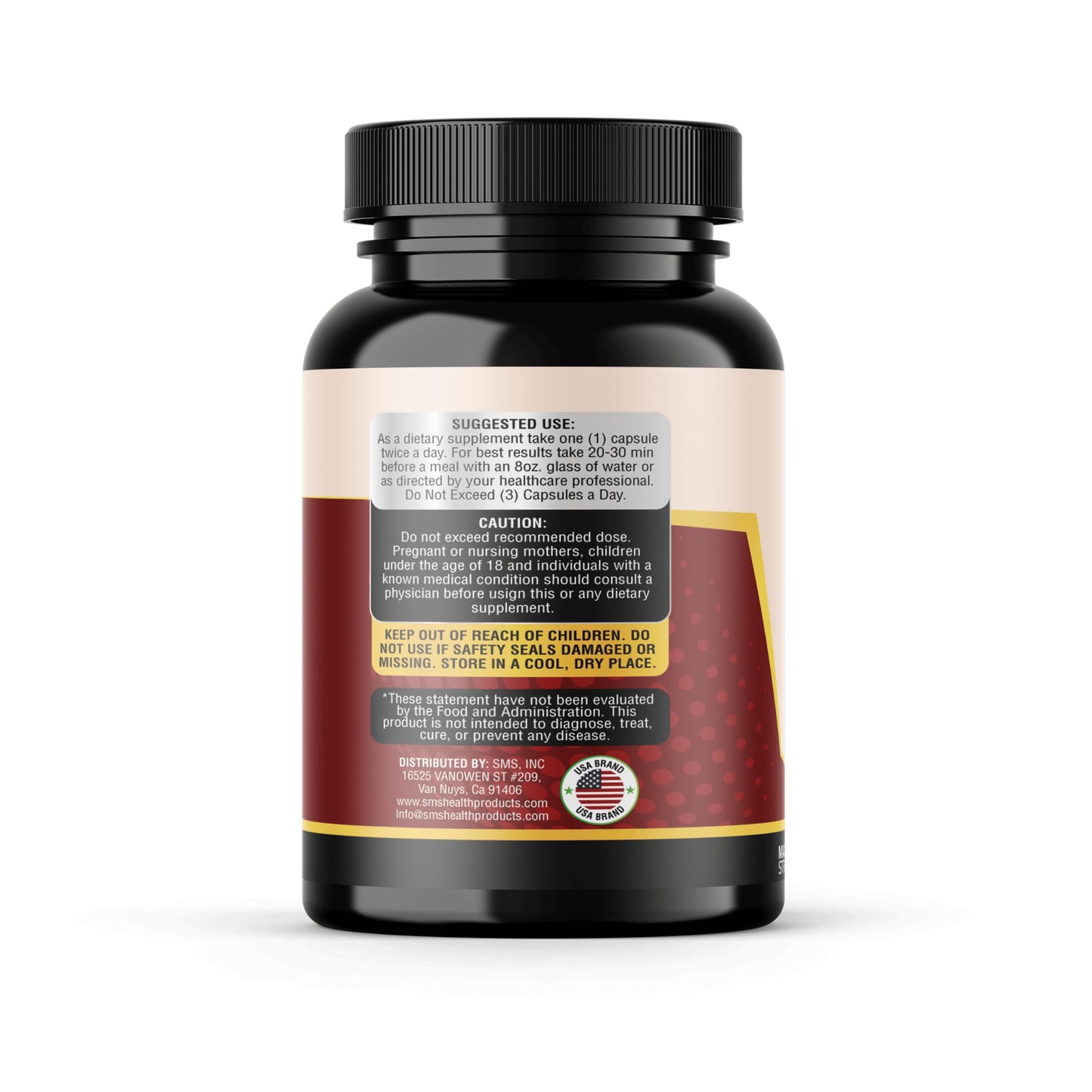 SMSHEALTHPRODUCTS.com Berberine HCL 1200mg True Ceylon Cinnamon Capsules, 120 Count