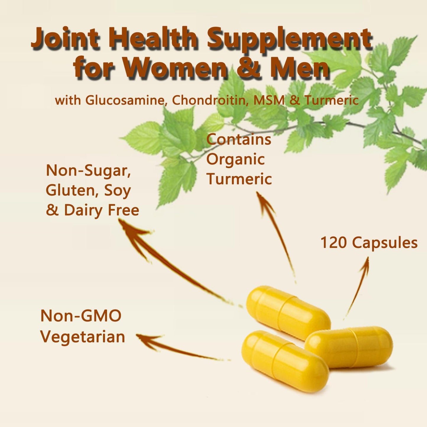 ANEFOSE Joint Health Supplement, 120 Capsules