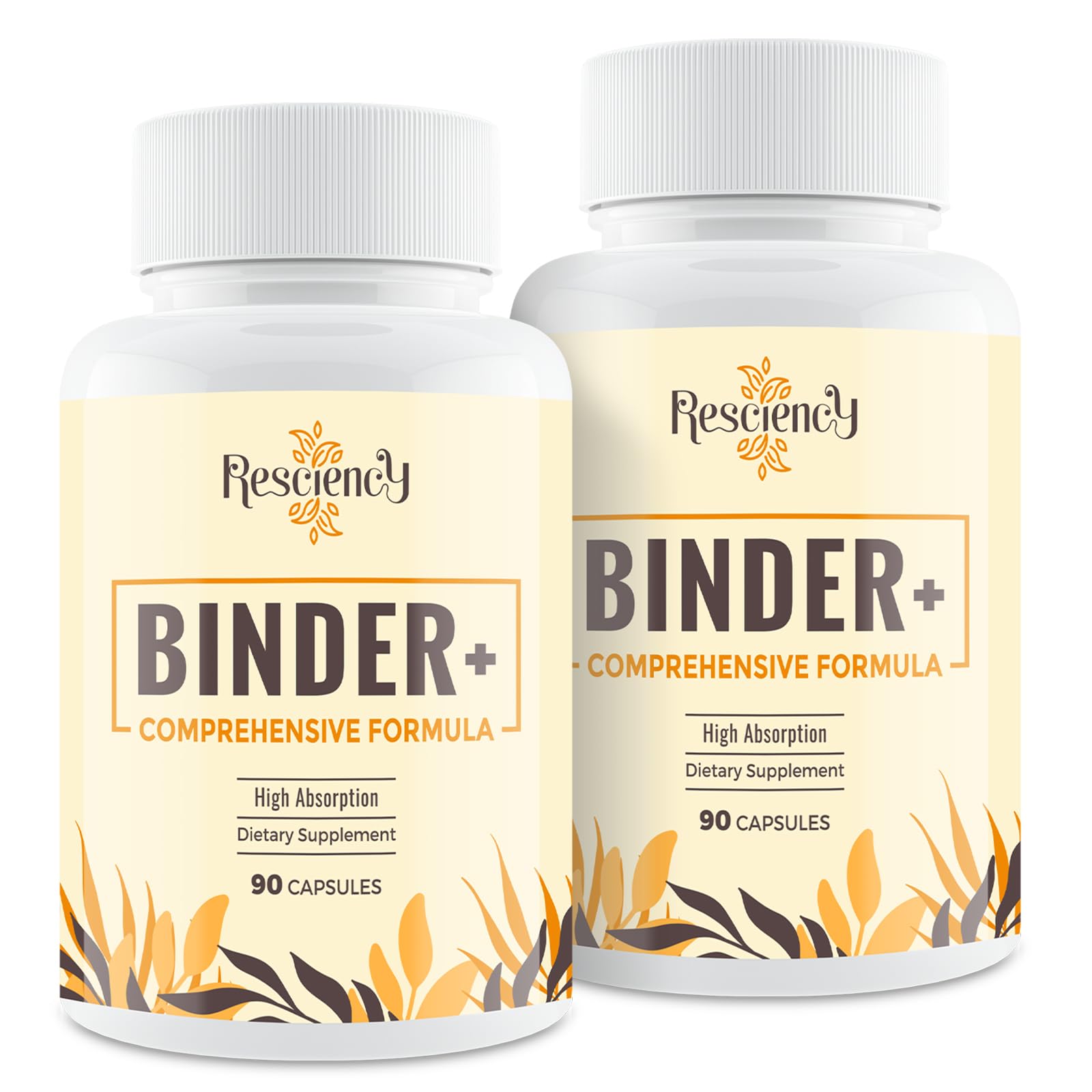 Resciency Detox Binder Supplement Activated Charcoal, Zeolite, Bentonite Clay, Milk Thistle, Proprietary Blends - Liver & Gut, Max Absorption, 180 Capsules