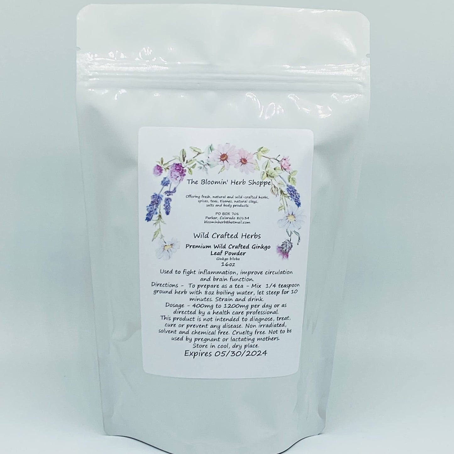 Generic Ginkgo Biloba Leaf Powder 16 Ounces
