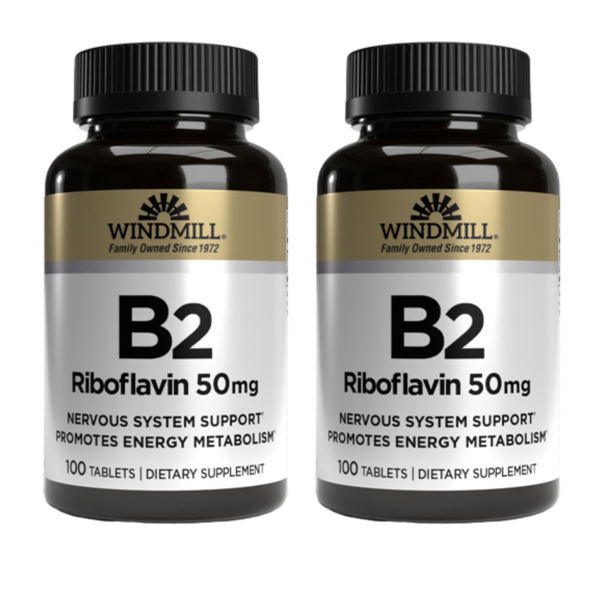 Windmill Vitamin B-2 50 mg Tablets, 100 Count