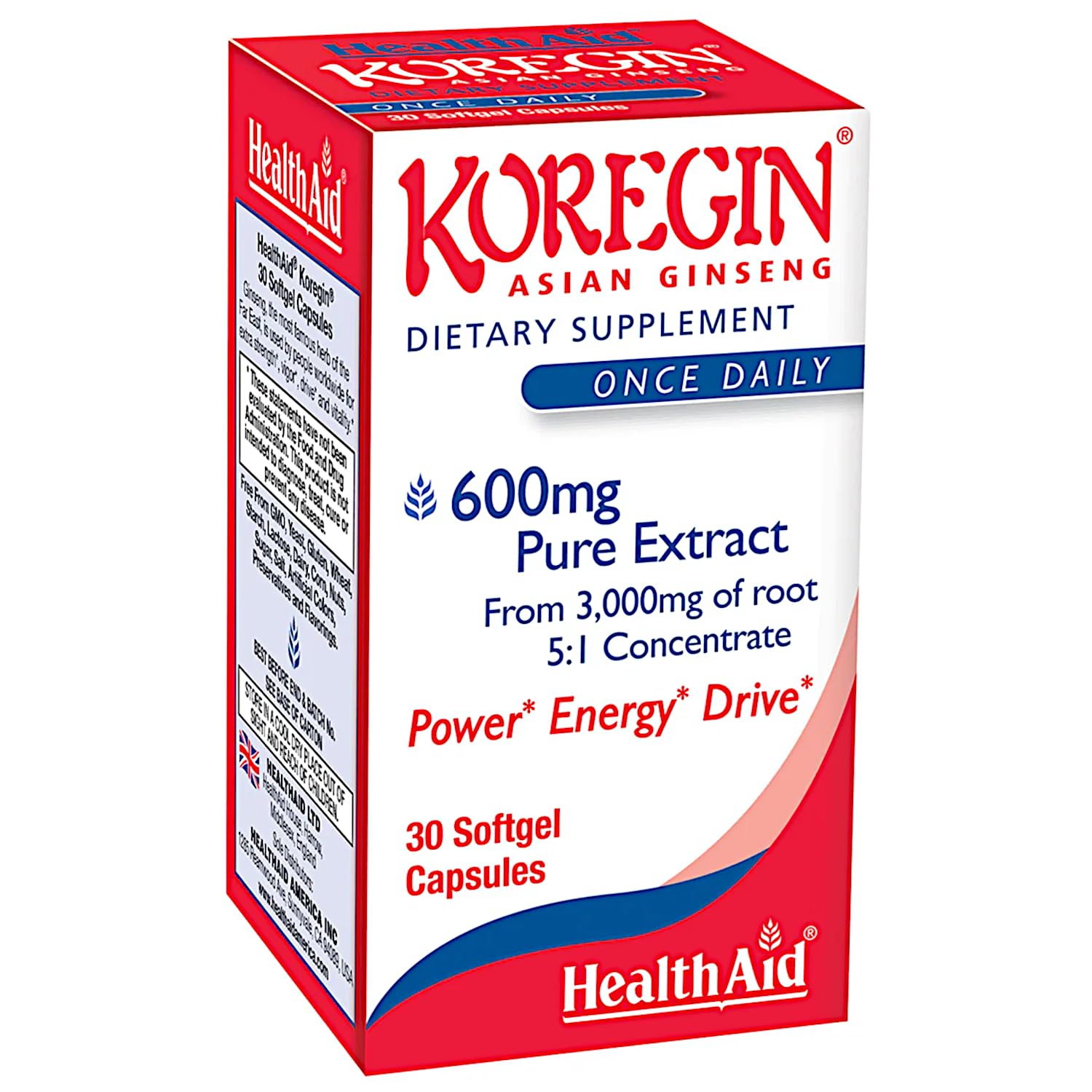 Health Aid America Koregin 600 mg Softgel 30