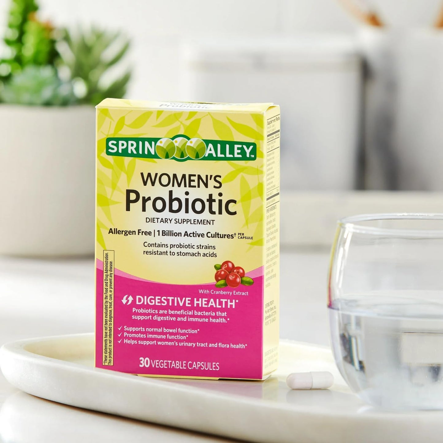 Generic Probiotics for Women Capsules, 1 Billion CFUs, 30 Count