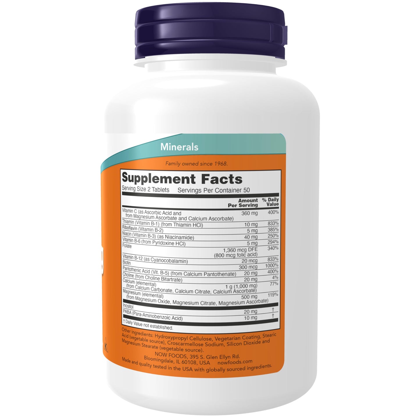 NOW Foods Cal-Mag Stress Formula with B-Complex and Vitamin C, 100 Tablets