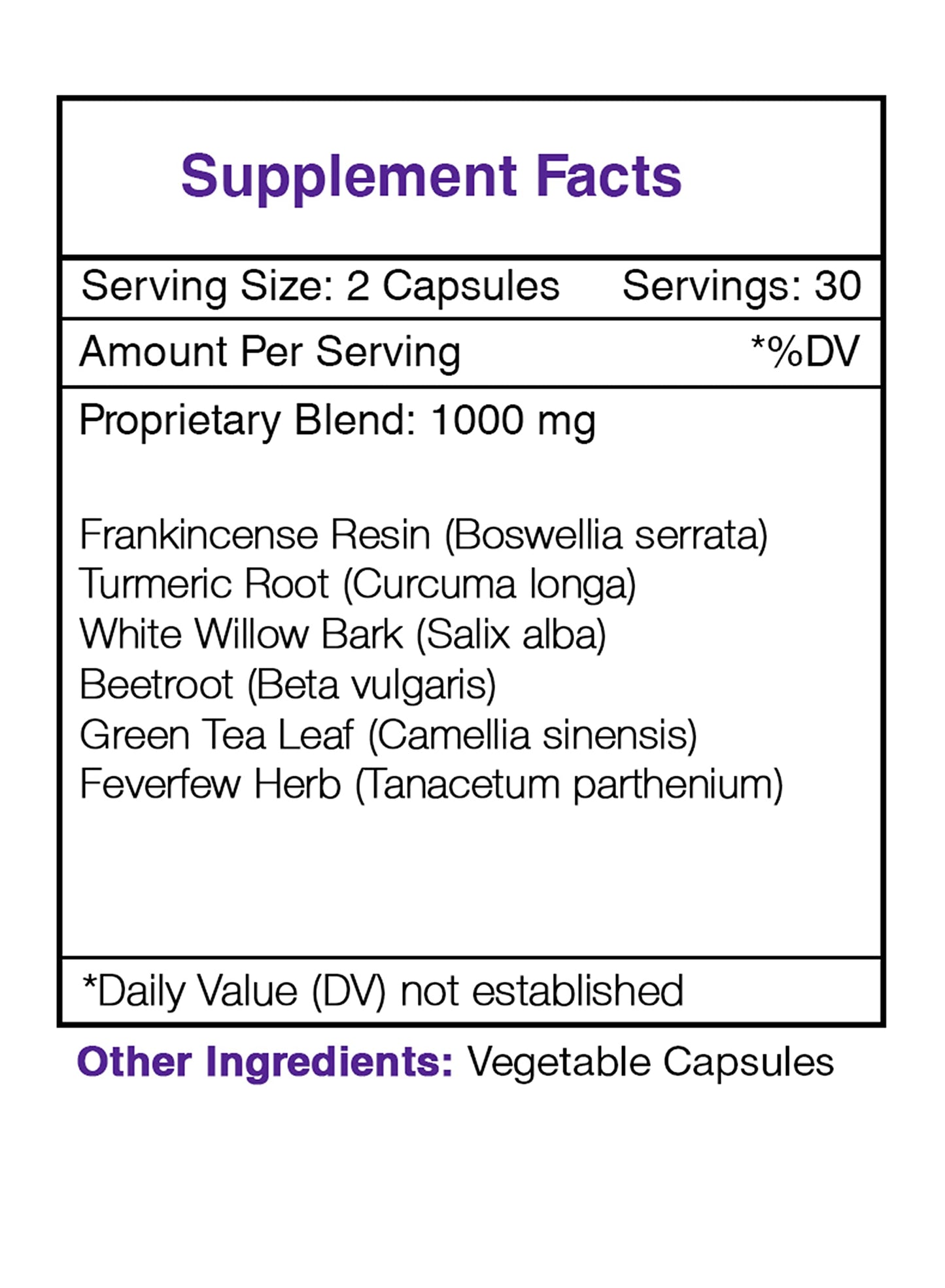Secrets of the Tribe Minor Pain Care Musculoskeletal Pain Formula Herbal Supplement Blend 60 Capsules