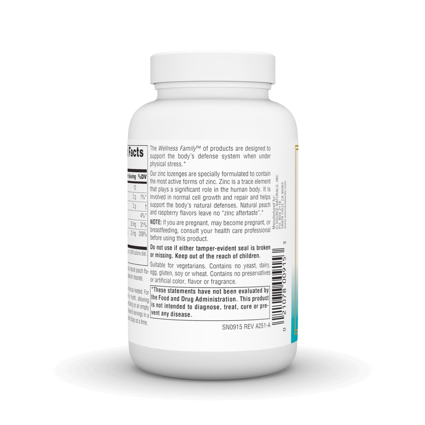 Source Naturals Wellness Zinc Lozenges Tablet 60 Tablets