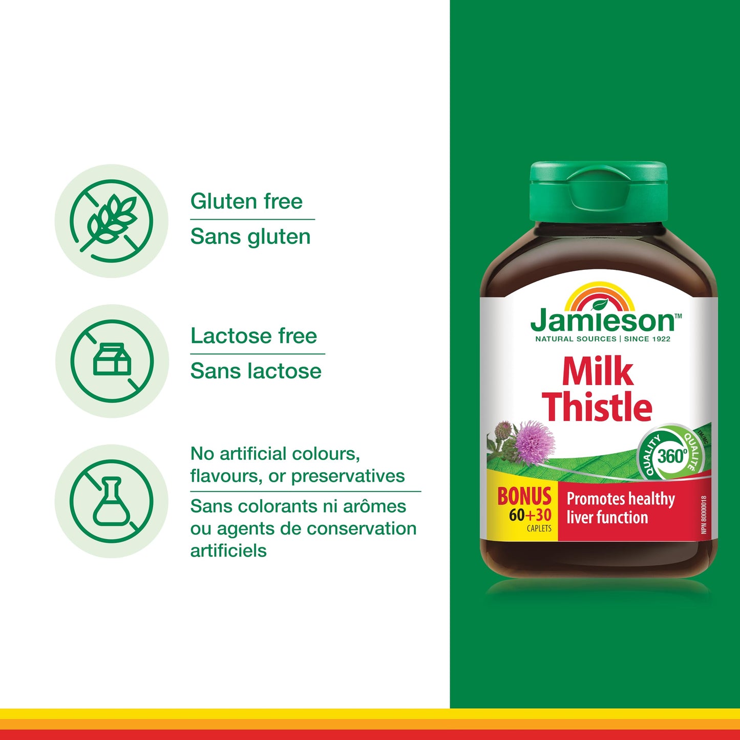 Jamieson Laboratories Milk Thistle Capsules, 90 Count