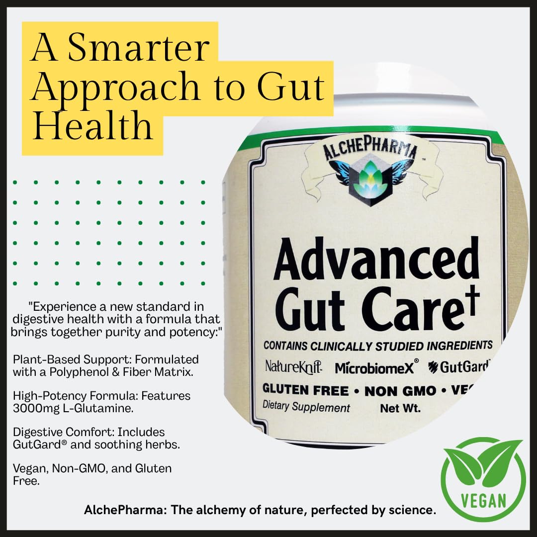 AlchePharma Advanced Gut Care Dietary Supplement Powder 3.86 Ounces