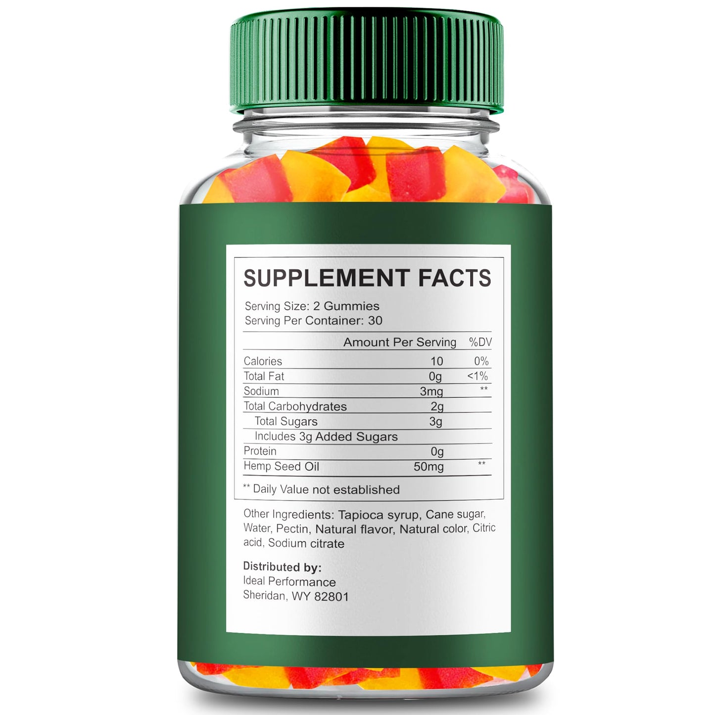 IDEAL PERFORMANCE Evergreen Hemp Gummies Gummy, 180 Count