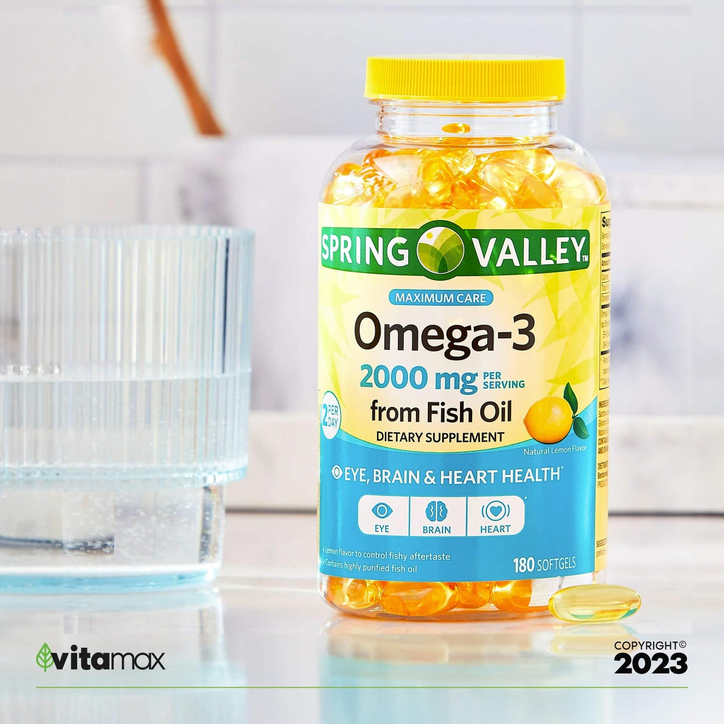 Generic Omega-3 from Fish Oil 2000 mg Softgel, 120 Count
