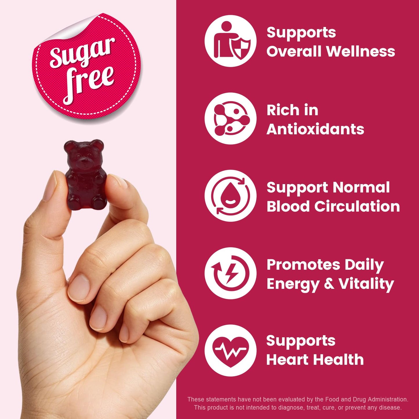 GORNVB Beet Root Gummies with CoQ10, L-Arginine & Grape Seed Extract, Nitric Oxide Booster, Vegan, Gluten Free, 60 Gummies