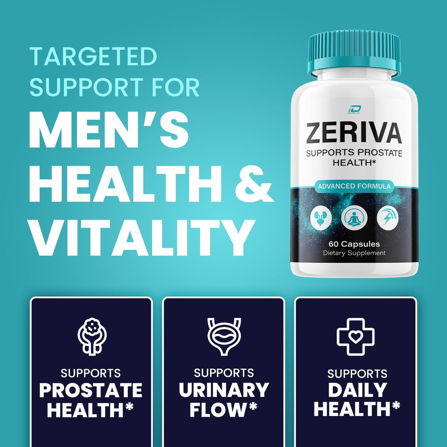 Indelo Zeriva Capsule Advanced Formula Supplements Health Support, 120 Capsules
