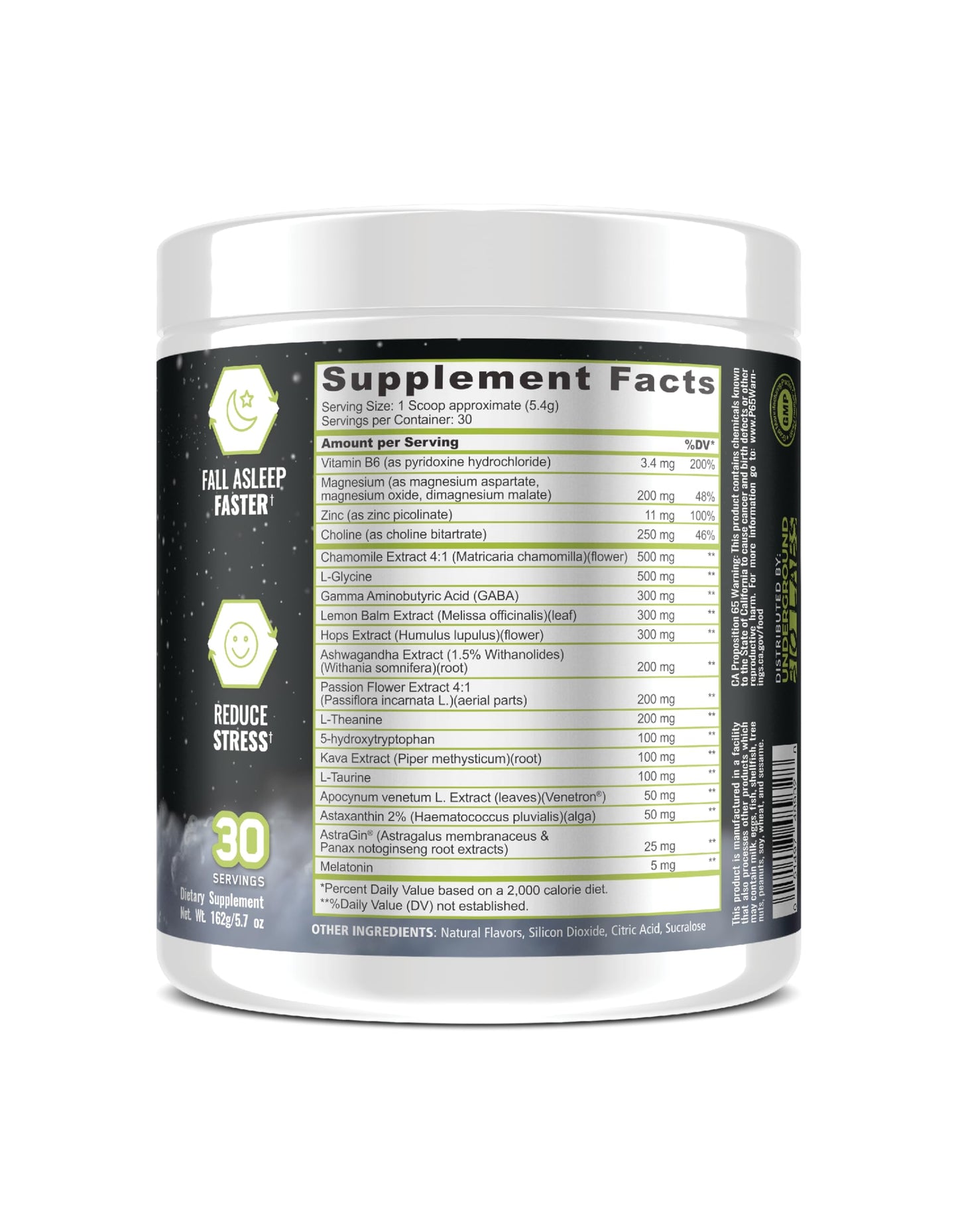 Underground Bio Labs Panda Supps Sleepy 3.0 Natural Sleep Aid Formula Powder 5.7 Ounce