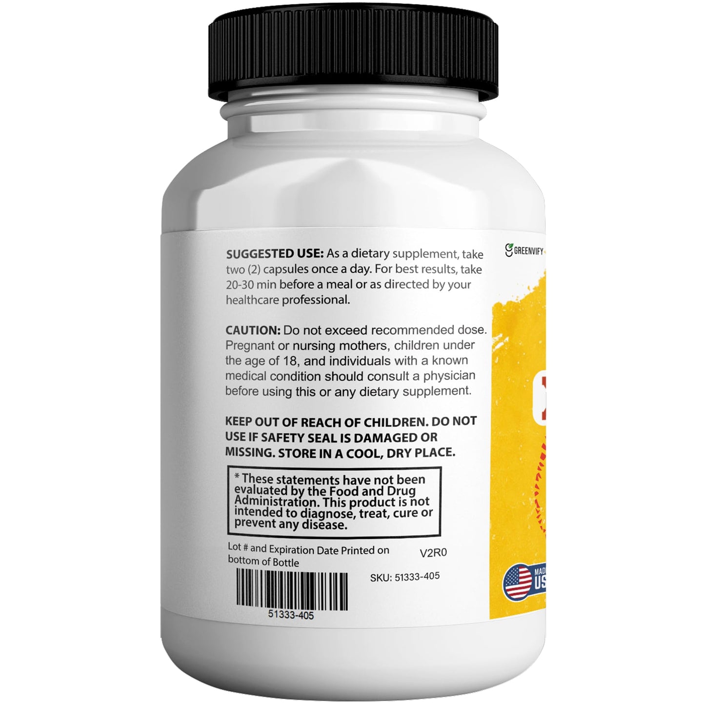 GREENVIFY Honey Boost XXXL Max Extra Strength Supplement, Organic Maca Root Complex, 60 Capsules