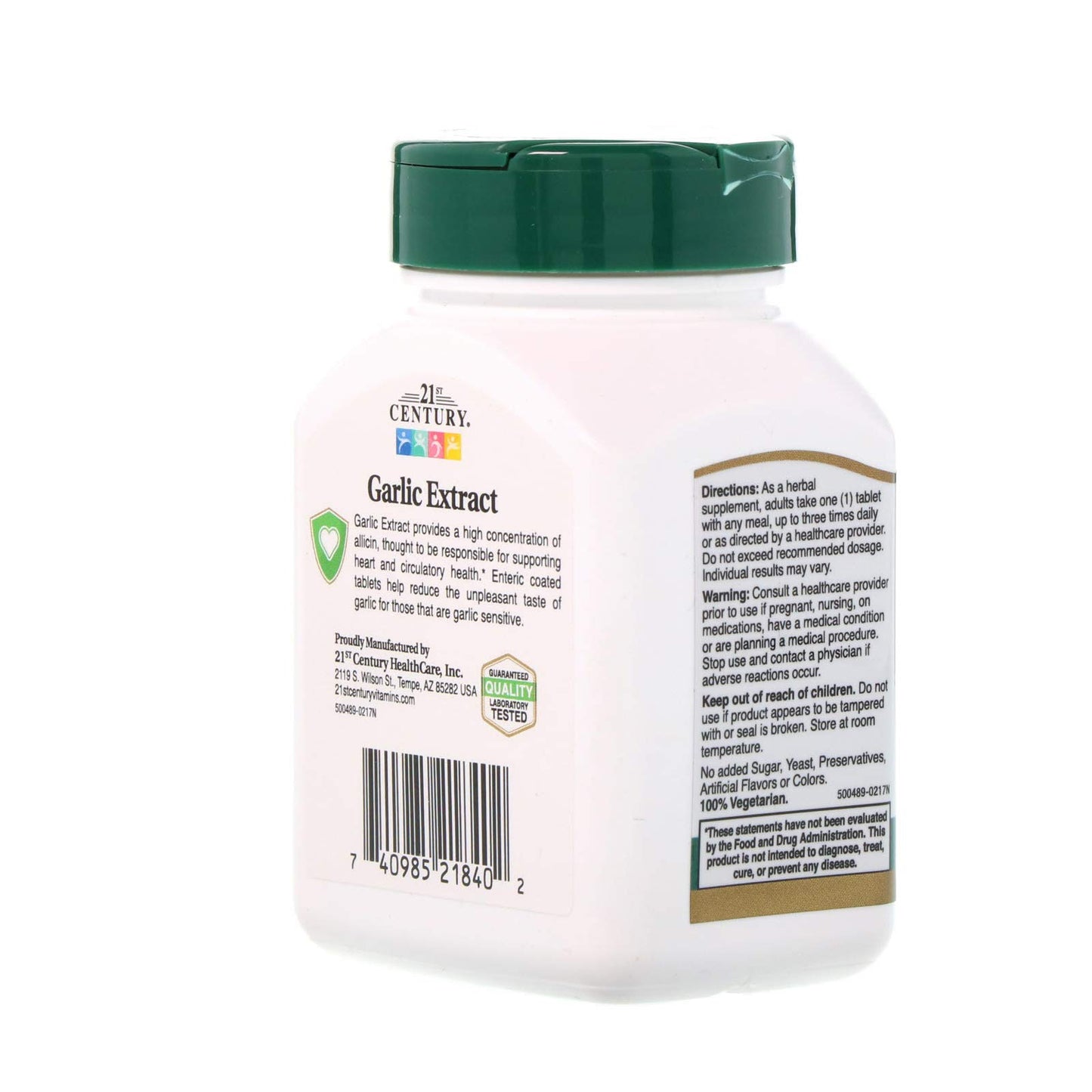 21st Century Garlic (odorless) Tablets, 60 Count