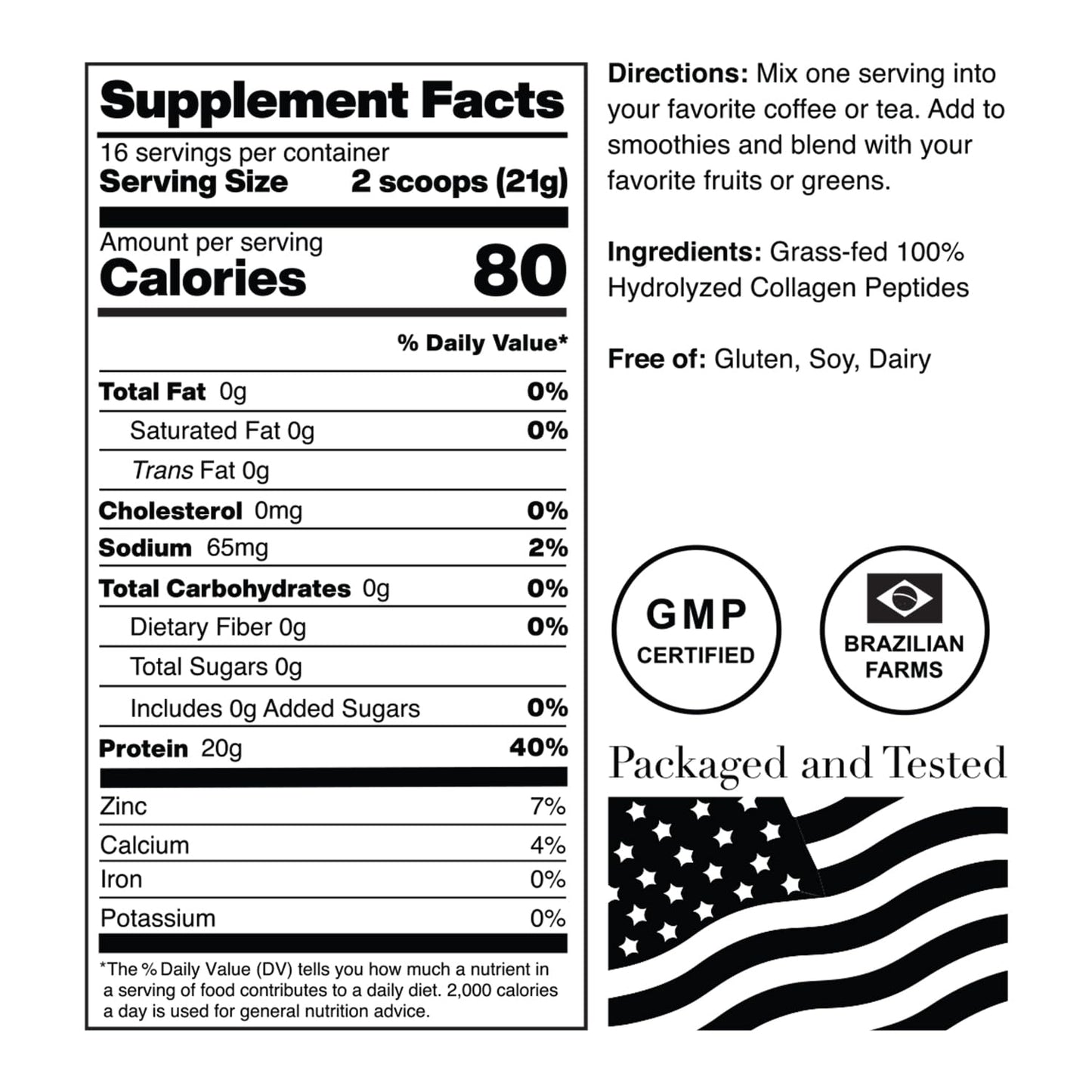 NorCal Organic Hydrolyzed Collagen Peptides Powder, 12 oz