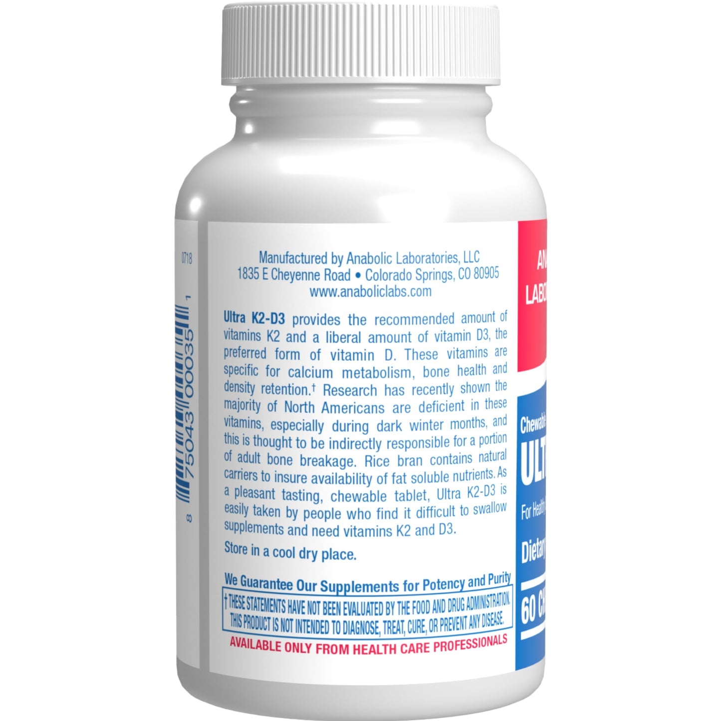 Anabolic Laboratories Vitamin D and K2 Tablet 60 Tablets