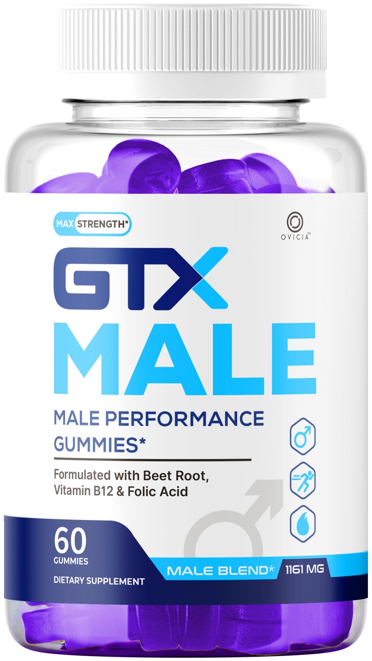 OVICIA GTXMale Gummies, 60 Gummies