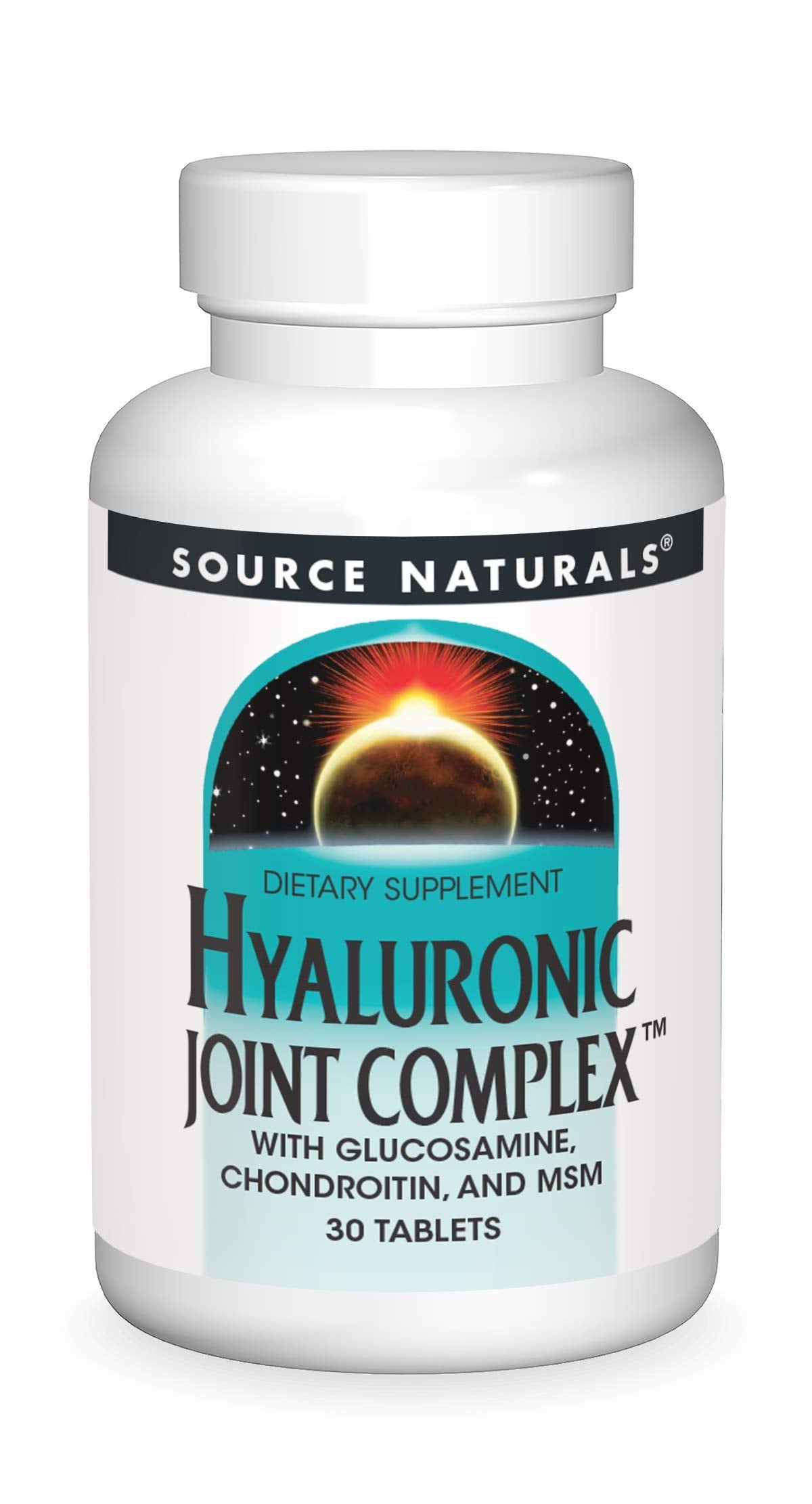 Source Naturals Hyaluronic Joint Complex with Glucosamine, Chondroitin & MSM, 30 Tablets