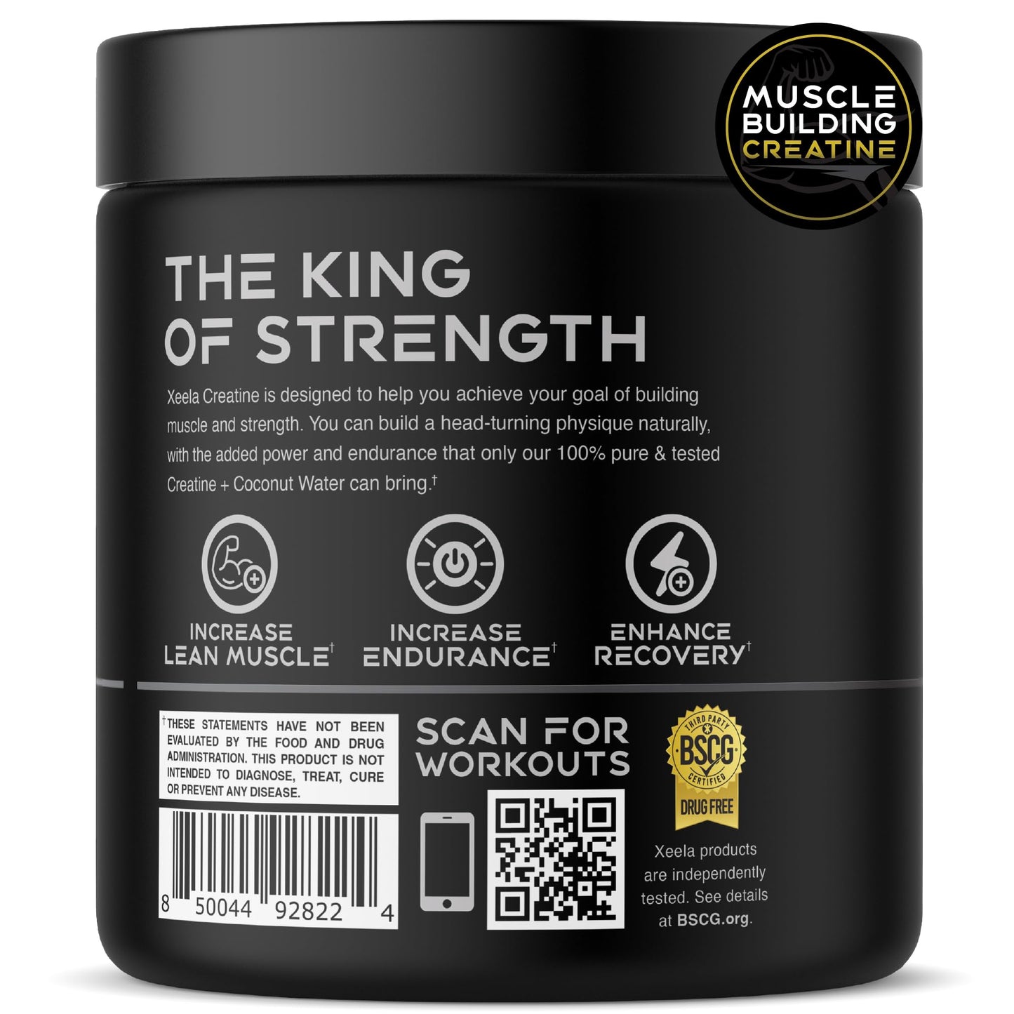 XEELA Creatine for Lean Muscle Gain Powder 8.82 Ounce