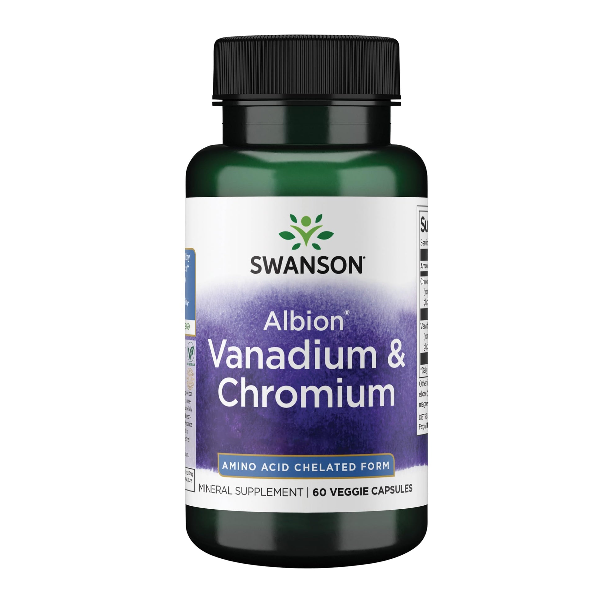Swanson Albion Chelated Vanadium and Chromium 60 Capsules