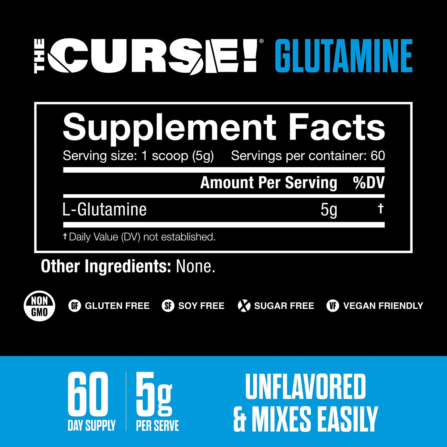 JNX SPORTS The Curse! Glutamine L-Glutamine Powder 5g, 10.6 oz