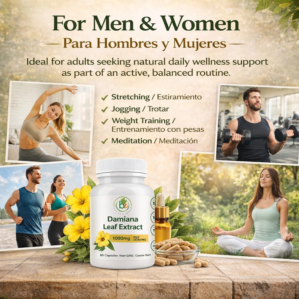 BEXPERTSUSA Damiana Leaf Capsules 60 Count