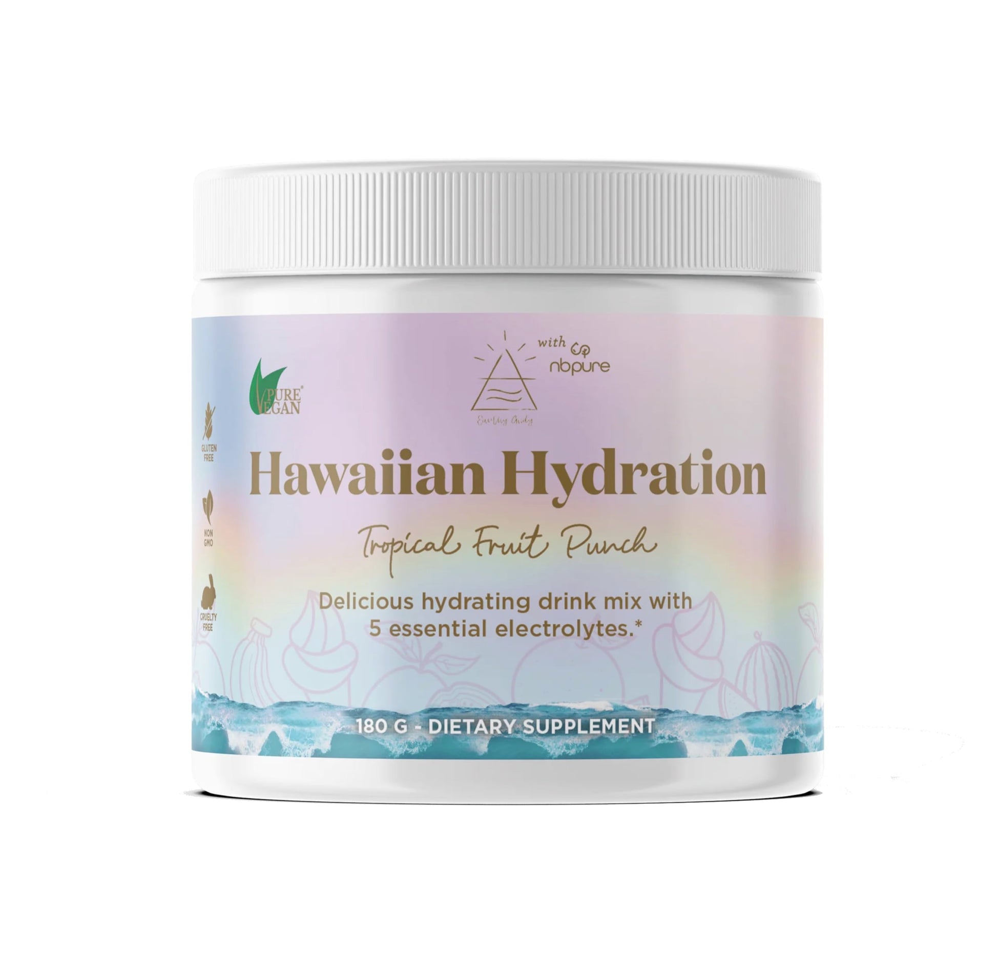 nbpure Earthy Andy Hawaiian Hydration Electrolyte Mix Powder 6.35 Ounce