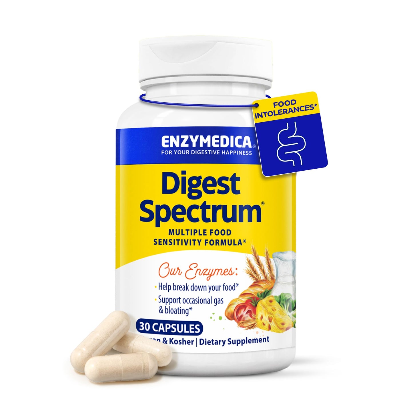 Enzymedica Digest Spectrum Digestive Enzyme Supplement Capsules 30