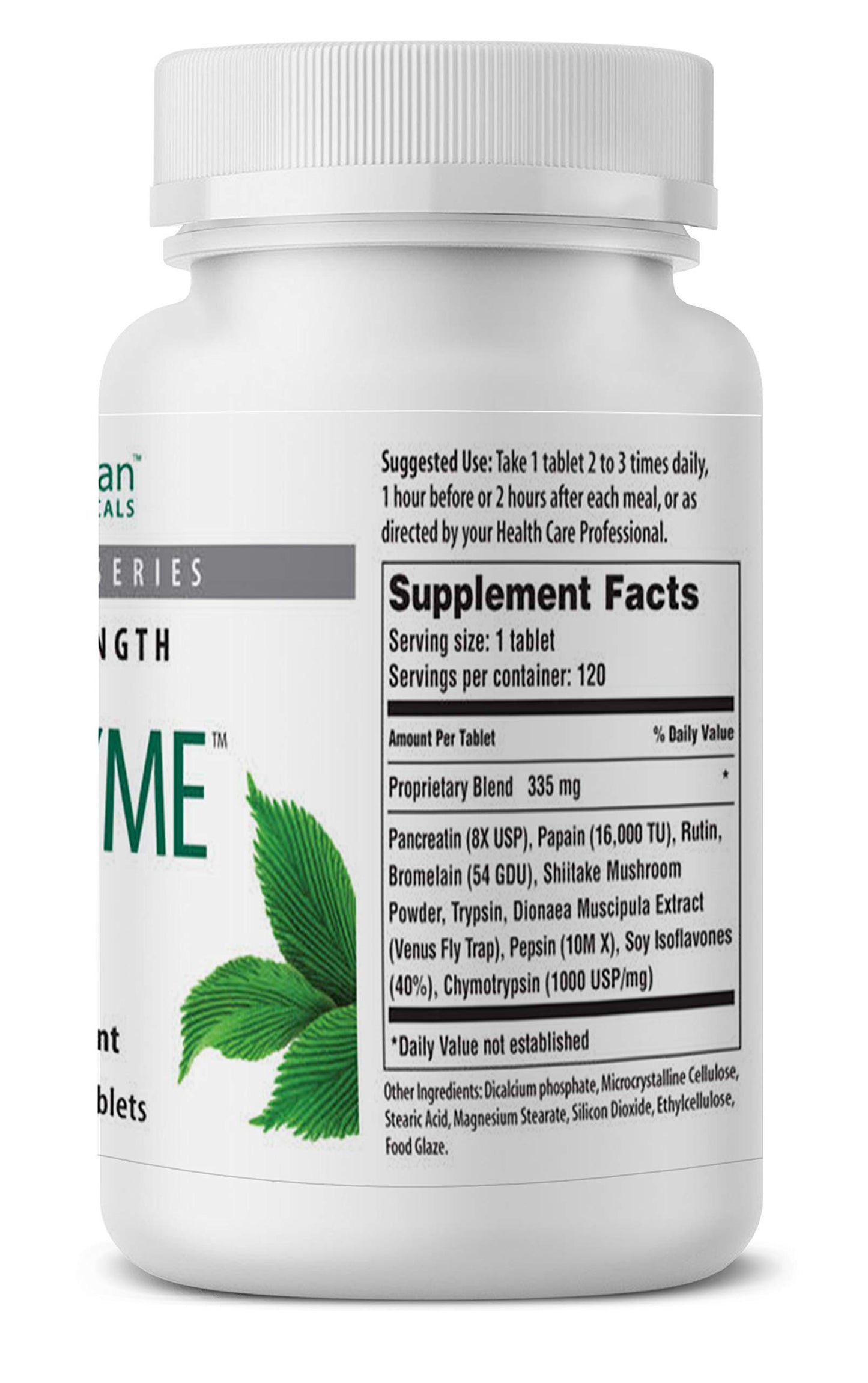 American Nutriceuticals Nutrizyme Proteolytic Enzyme Complex Tablets, 120 Count