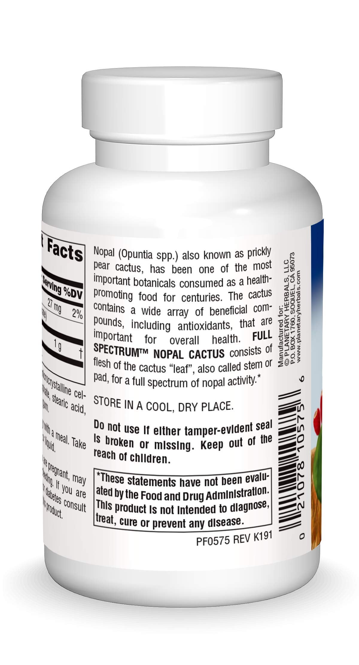Planetary Herbals Full Spectrum Nopal Cactus 1000mg Prickly Pear Cactus Antioxidant Tablet, 60 Tablets