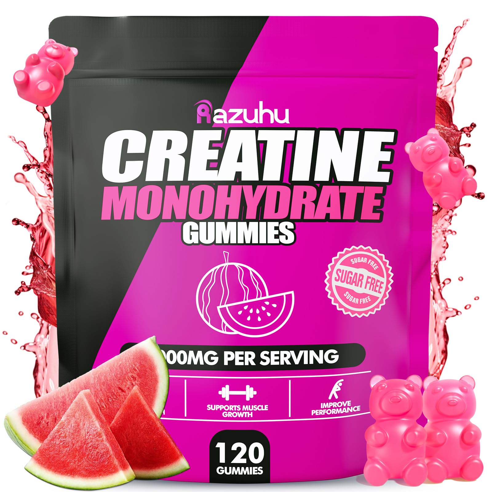 Razuhu Creatine Monohydrate Gummies 100 Count