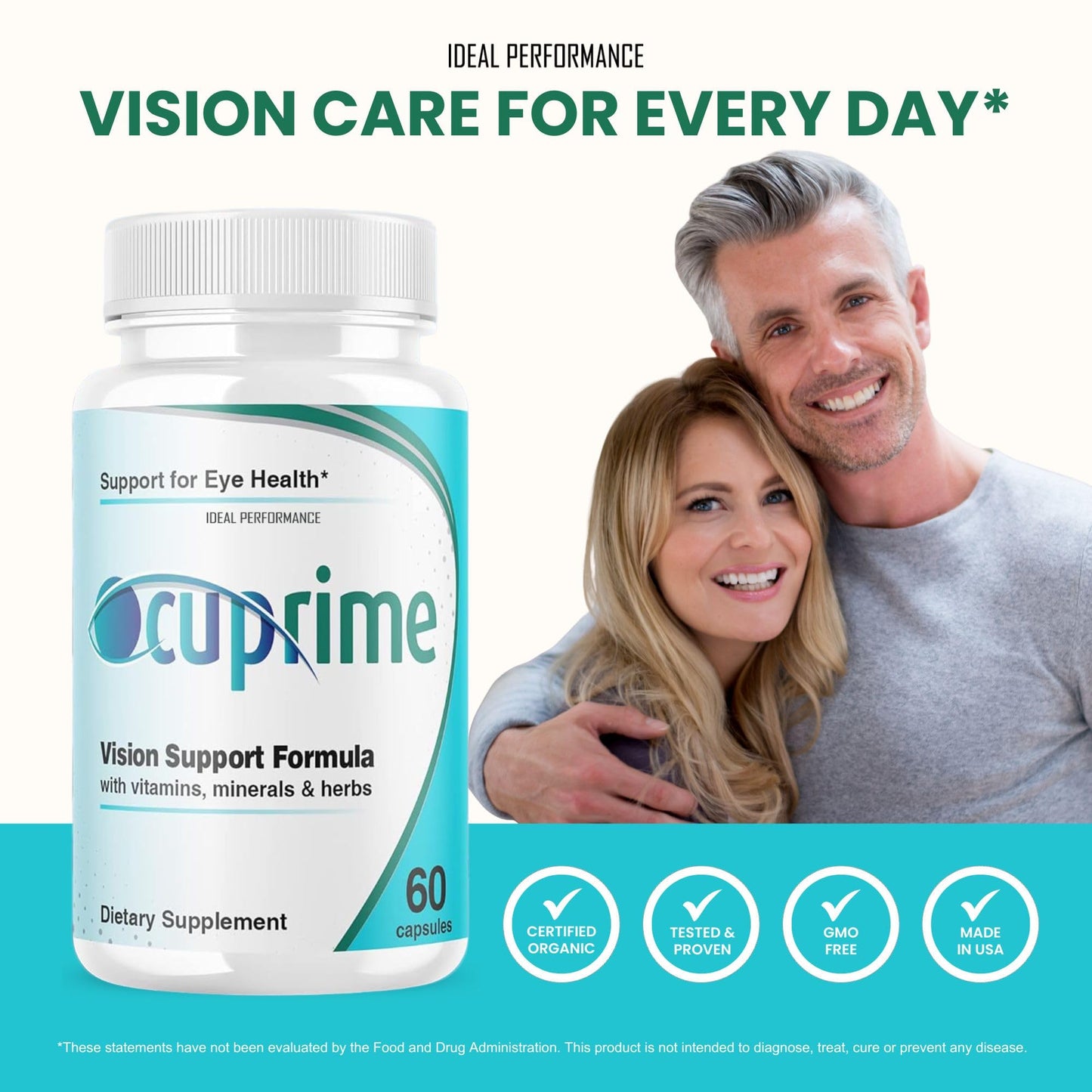 IDEAL PERFORMANCE Ocuprime for Eyes Vision Supplement Capsules 300