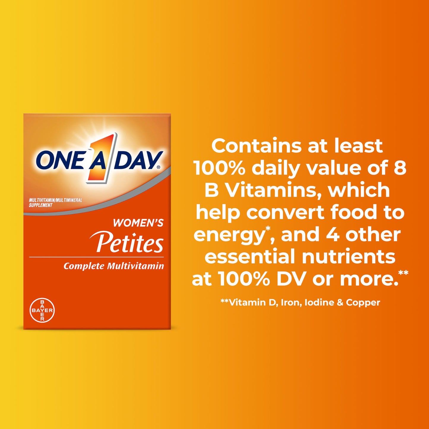 ONE A DAY Women’s Petites Multivitamin Tablet 160 Count