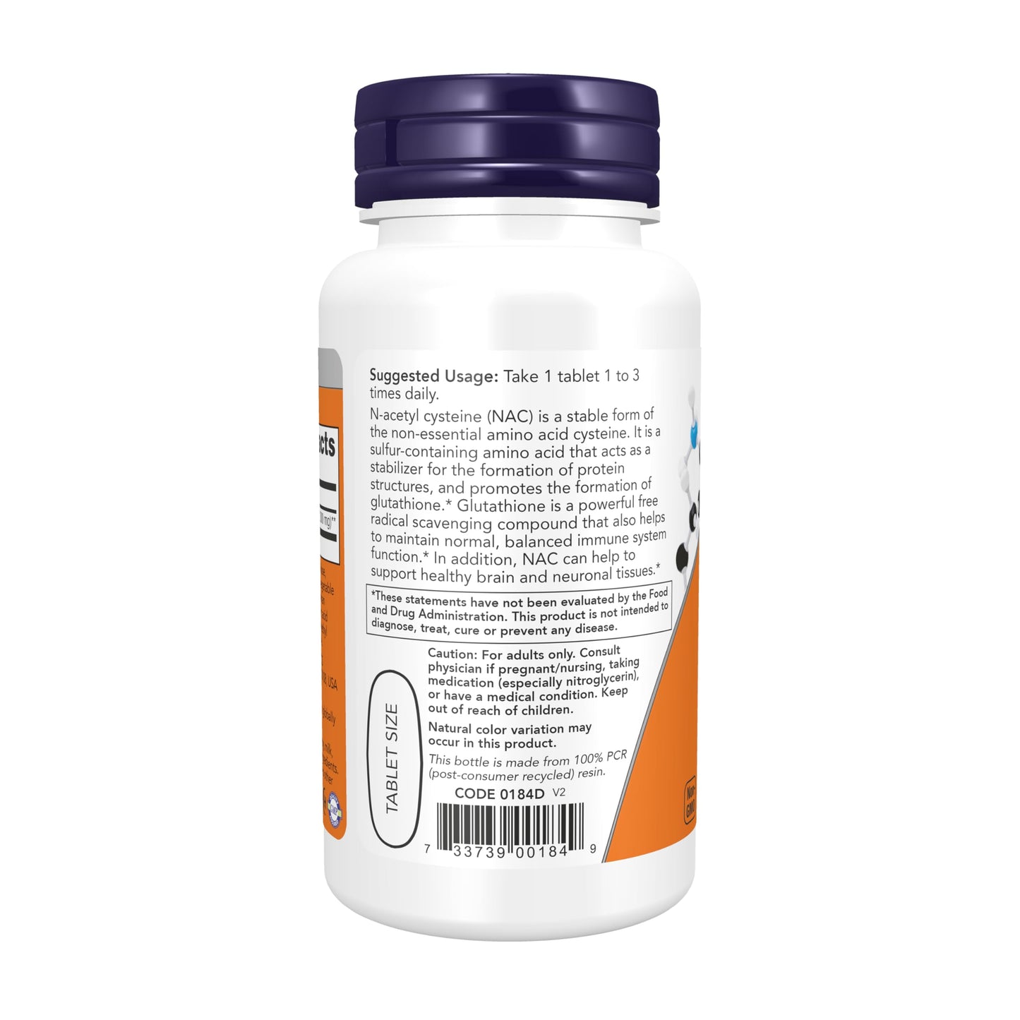 NOW Foods NAC (N-Acetyl-Cysteine) 1000 mg Tablet, 60 Tablets