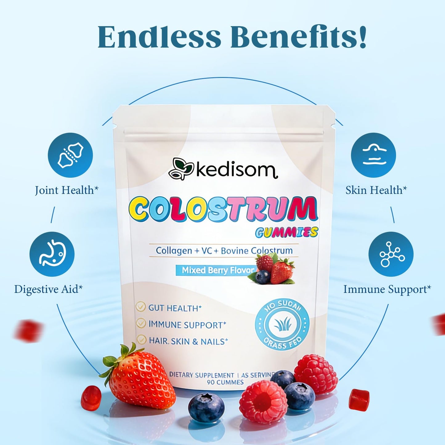 KEDISOM Colostrum Gummies 90 Count