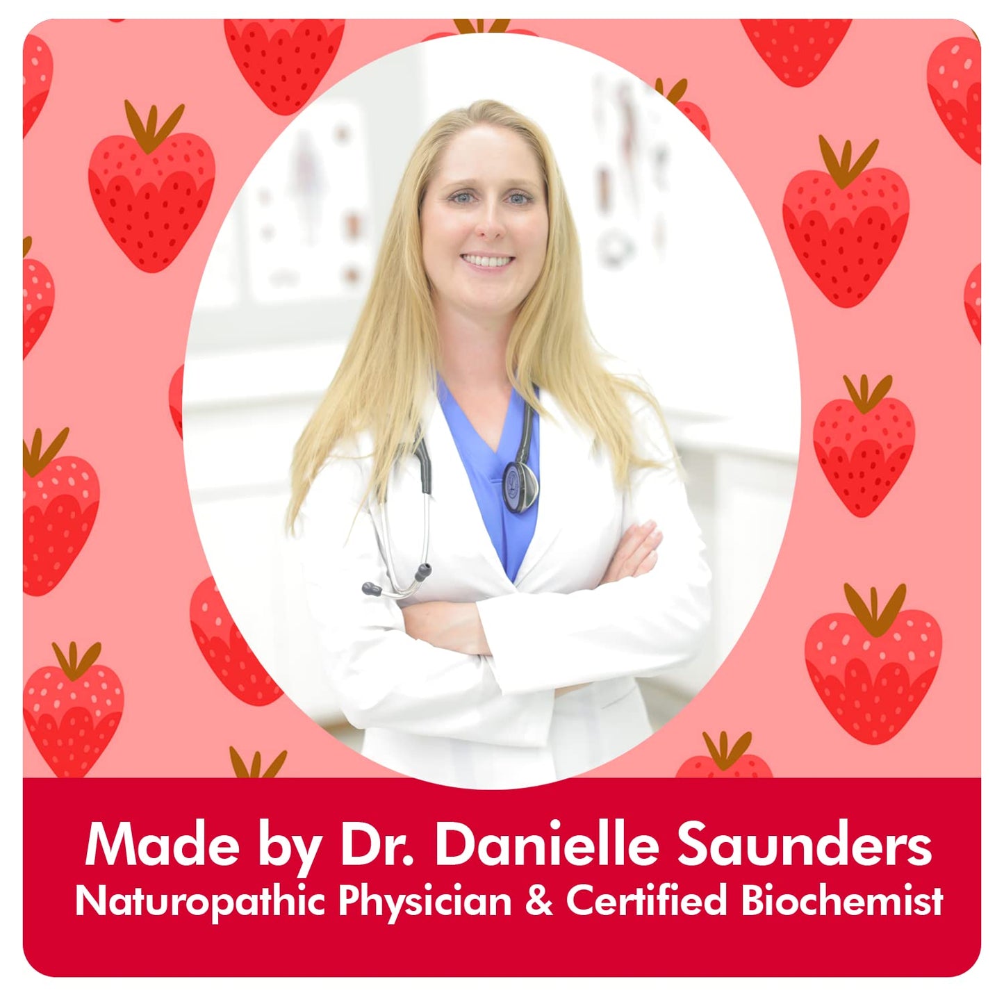 Doctor Danielle Vitamin D3 1000 IU & 250 mcg Vitamin B12, Vegan, Non-GMO, 60 Gummies