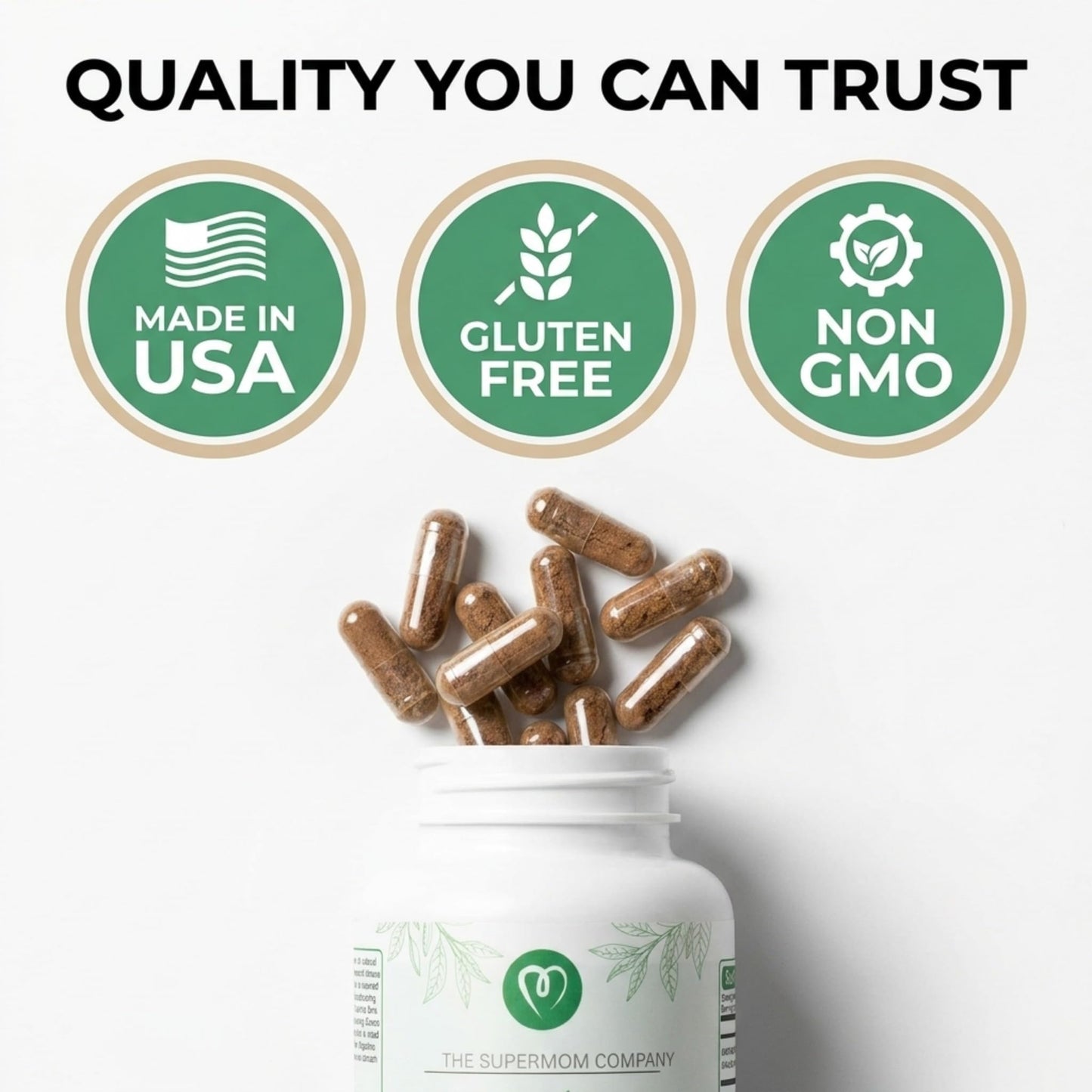 The Supermom Company Quinine Cinchona Bark Extract 1000 mg Capsules, 120 Count