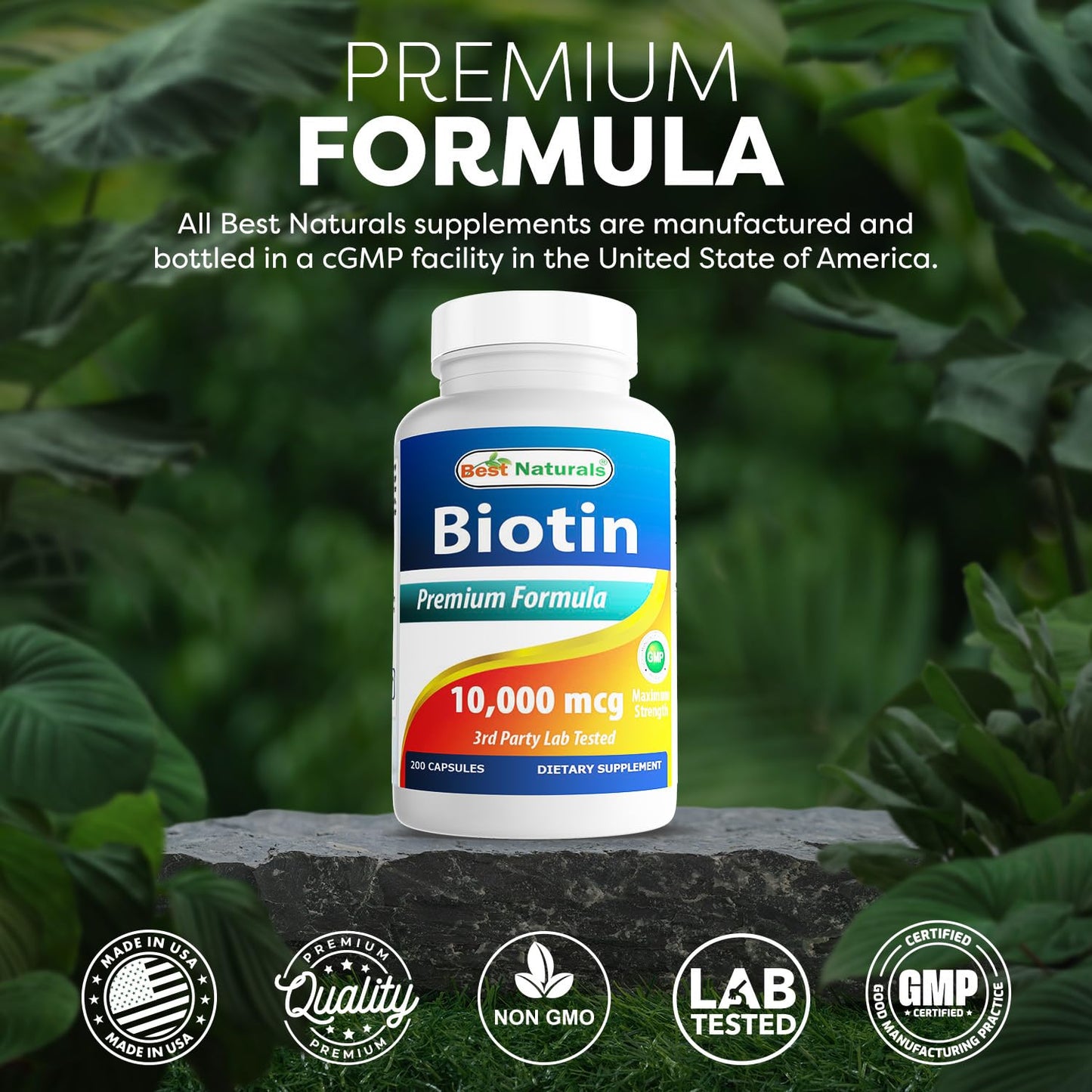 Best Naturals Biotin 10,000 mcg Capsules 400 Count