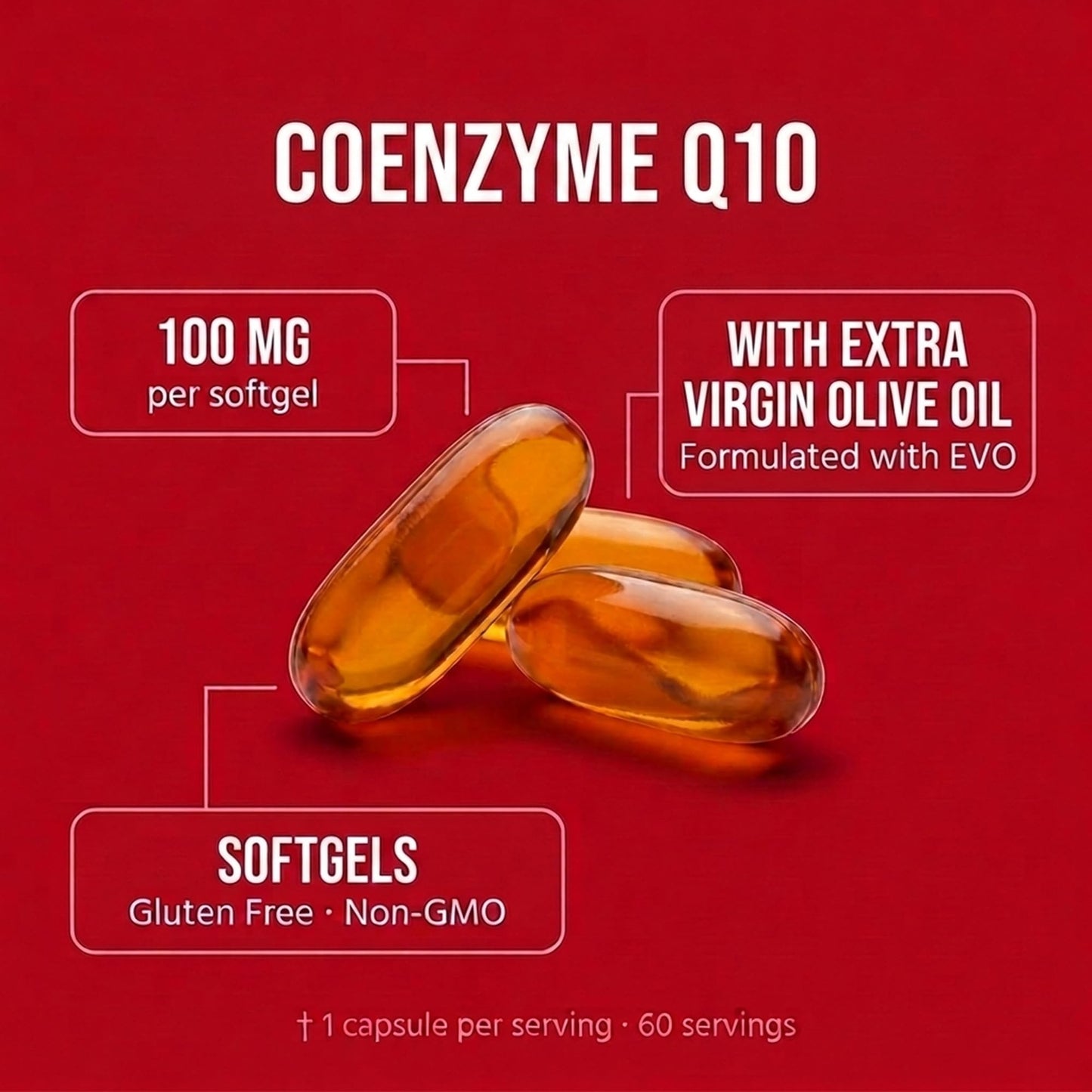 Olympian Labs Coenzyme Q10 100mg Softgel, 90 Count