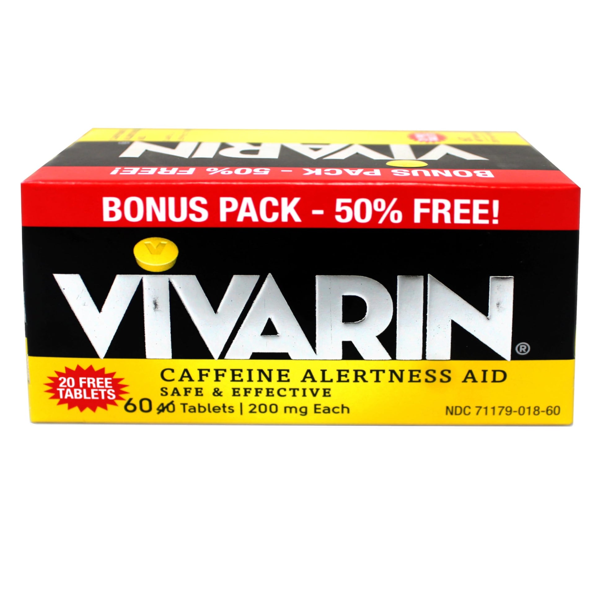 Vivarin Caffeine Tablets 200mg, 60 Tablets