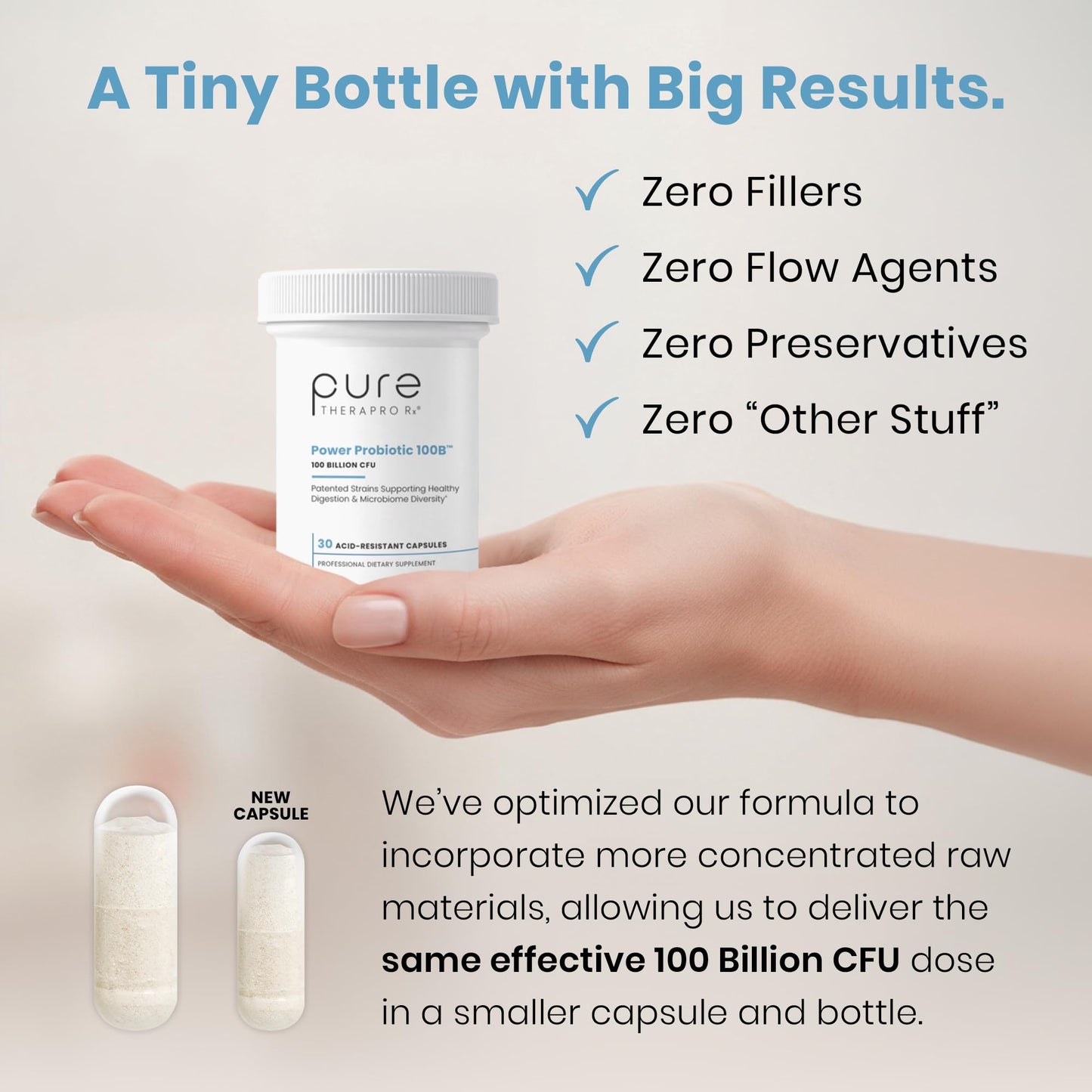 Pure Therapro Rx Power Probiotic 100B Acid-Resistant Capsules, 30 Count