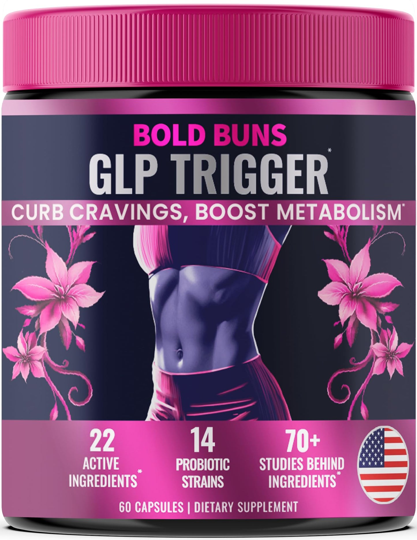 Bold Buns GLP Trigger for Women Appetite & Craving Support Capsule 60 Count