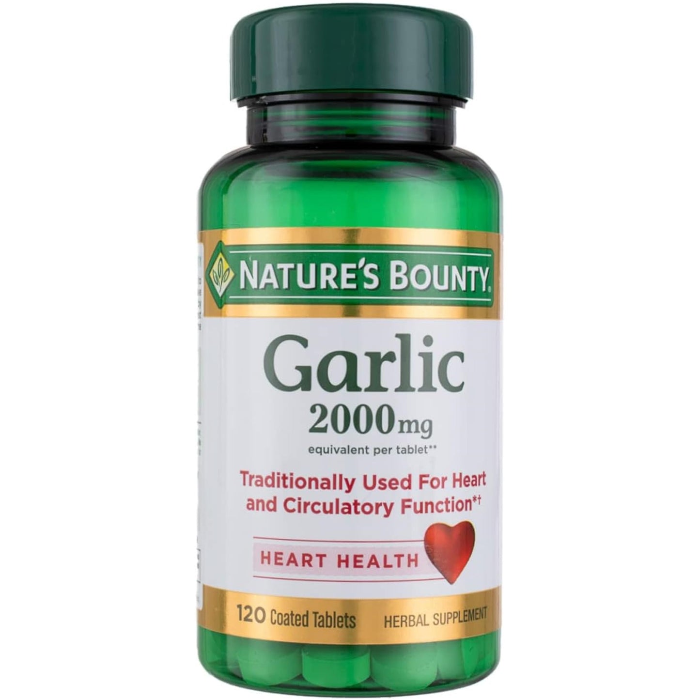 Nature's Bounty Garlic 2000mg Tablet, 120 Count